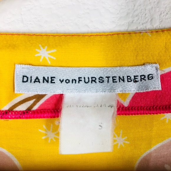 Diane Von Furstenberg Tunic Longsleeve Top / Swimsuit Cover-up Small EUC - Picture 2 of 8